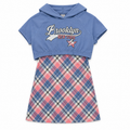 Sweet Butterfly Girls 2-Piece Plaid Dress Set, Size 7/8