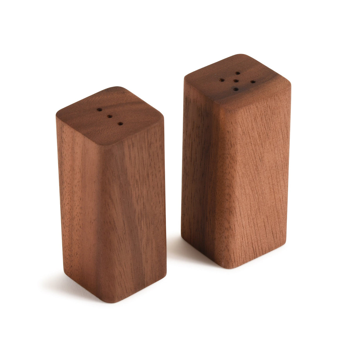 Acacia Wood Salt & Pepper Shaker Set with Wooden Base