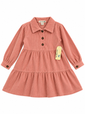 One Step Up Girls Long Sleeve Corduroy Dress – Size 4T