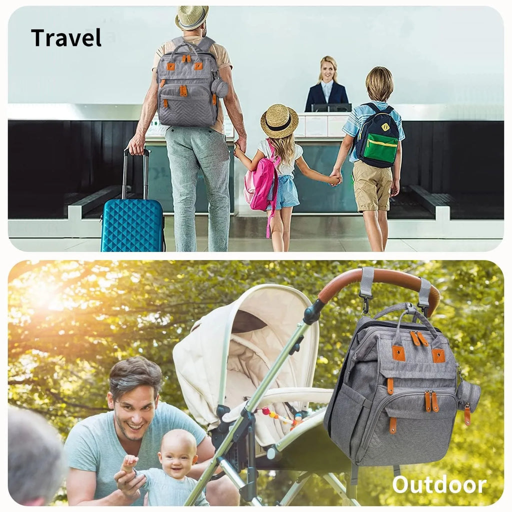 Large Capacity Baby Diaper Bag Backpack with Changing Pad