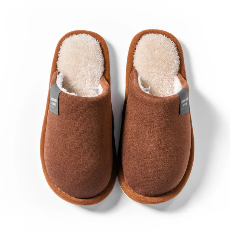Men's Winter Warm House Slippers – Soft Non-Slip Indoor Shoes