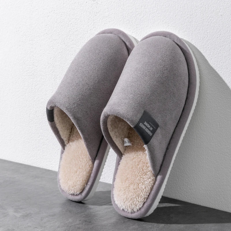 Men's Winter Warm House Slippers – Soft Non-Slip Indoor Shoes