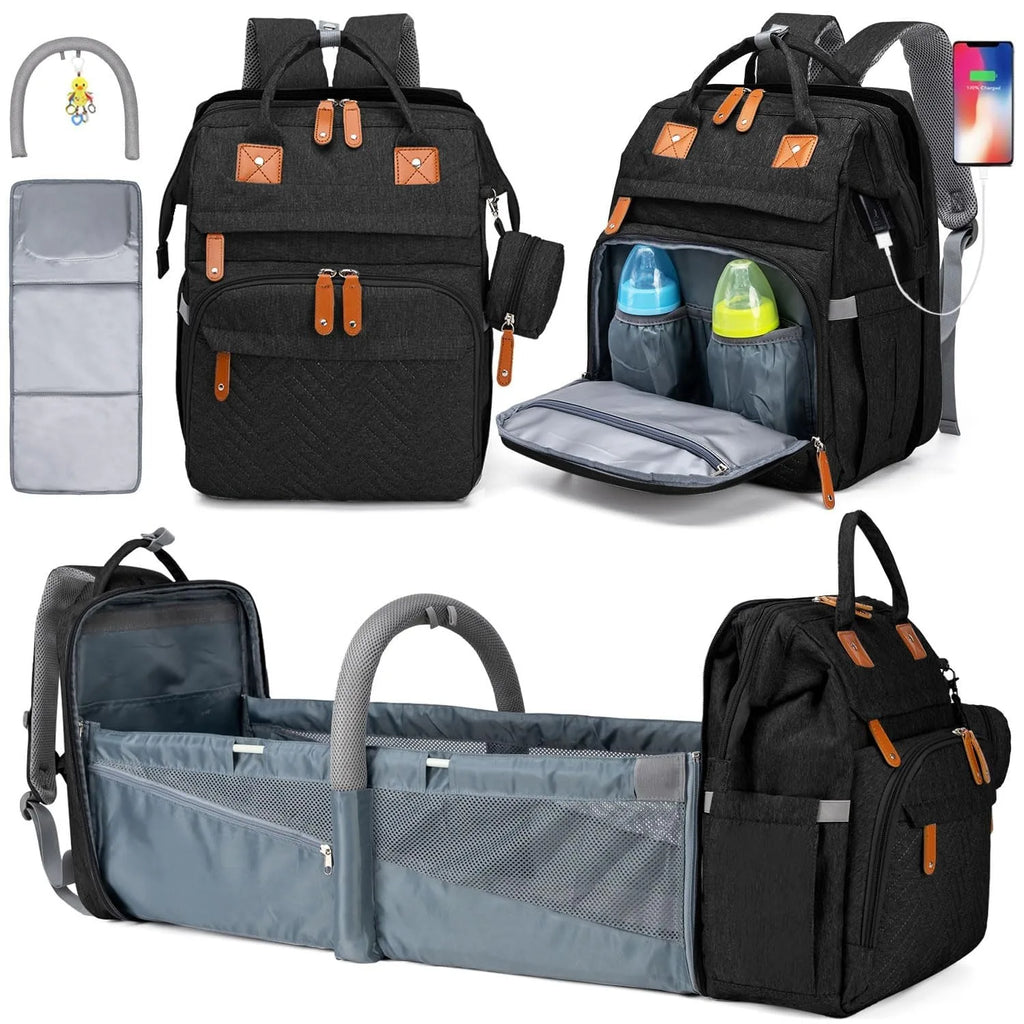 Large Capacity Baby Diaper Bag Backpack with Changing Pad