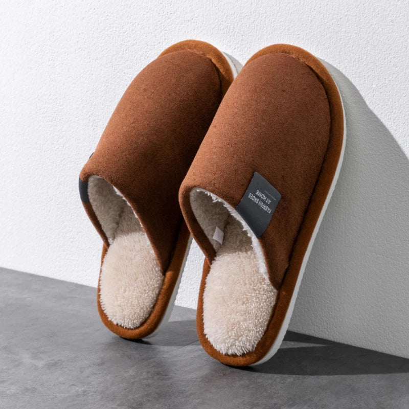 Men's Winter Warm House Slippers – Soft Non-Slip Indoor Shoes