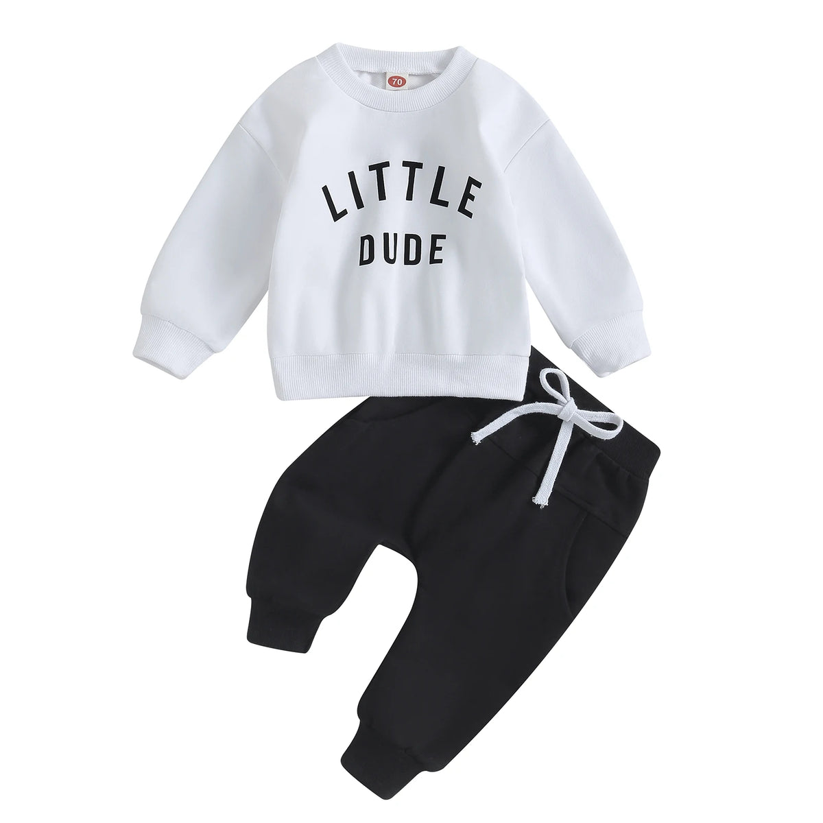 Toddler Boys Fall Outfit Set – Letter Print Sweatshirt & Pants