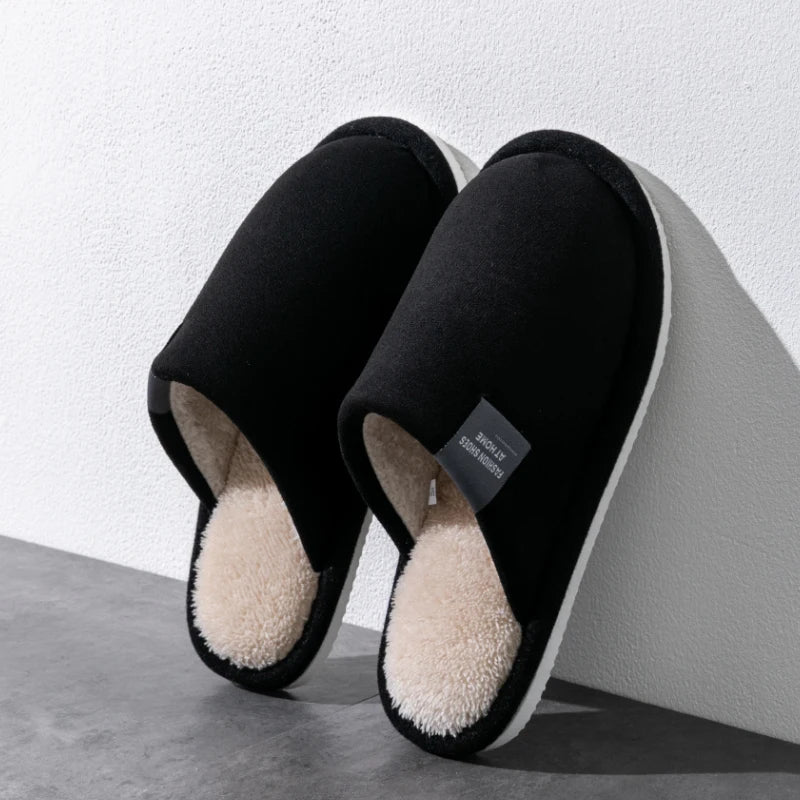 Men's Winter Warm House Slippers – Soft Non-Slip Indoor Shoes
