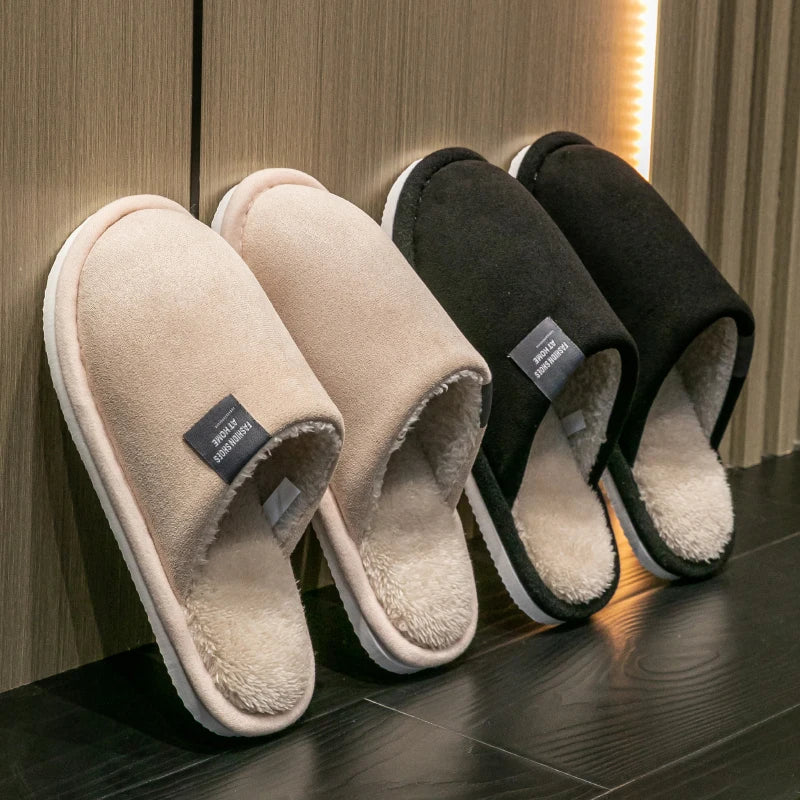 Men's Winter Warm House Slippers – Soft Non-Slip Indoor Shoes