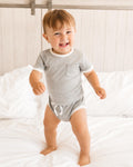 Kids Ribbed Bamboo 2-Piece Shirt & Shorts Set